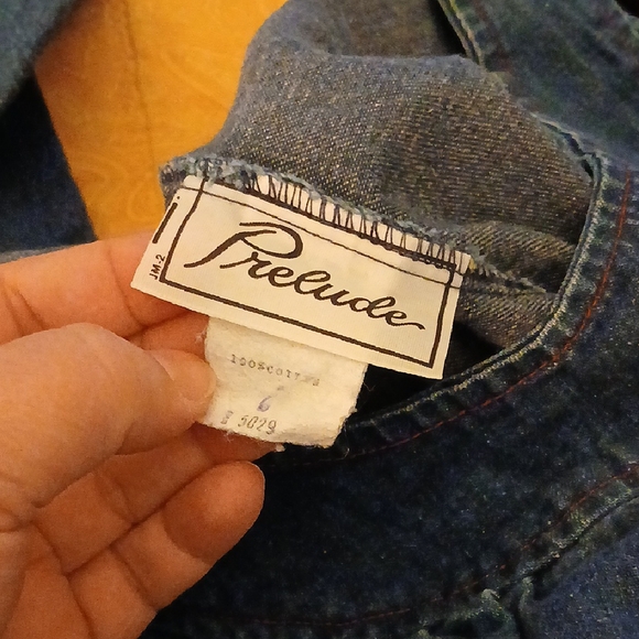 Vintage Prelude Denim Jumper Dress Size 6 - Picture 9 of 10